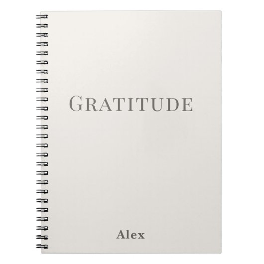 Personalised Gratitude – Minimal Typography Notizblock (Vorderseite)