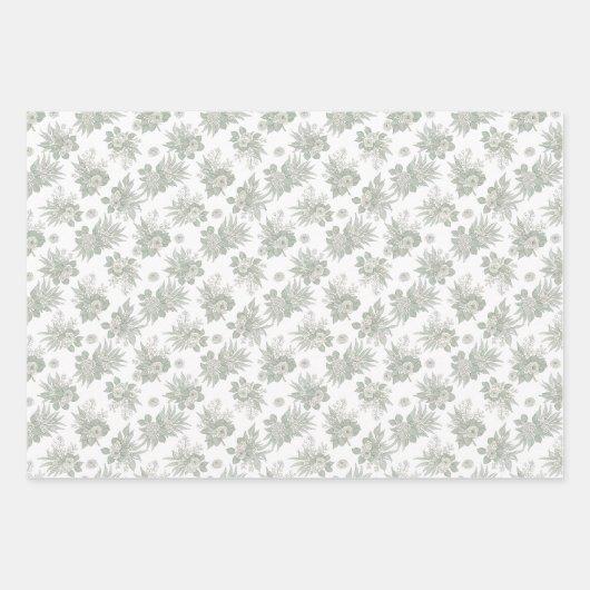 Personalised Green Eucalyptus Wedding  Geschenkpapier Set (Vorderseite)