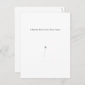 Personalised Grief Mourning Sorry For Your Loss. Postkarte (Vorne/Hinten)