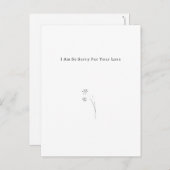 Personalised Grief Mourning Sorry For Your Loss. Postkarte (Vorne/Hinten)