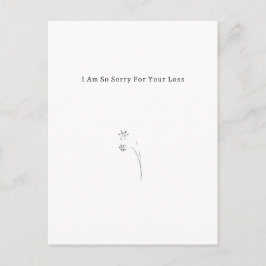 Personalised Grief Mourning Sorry For Your Loss. Postkarte