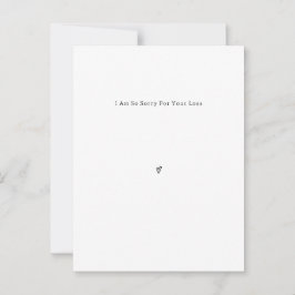 Personalised Grief Mourning Sorry For Your Loss. Postkarte