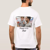 Personalised happy 2026 Dad Photo  T-Shirt (Rückseite)