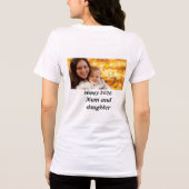 Personalised happy 2026 Mum and daughter Photo  Tri-Blend Shirt (Rückseite)
