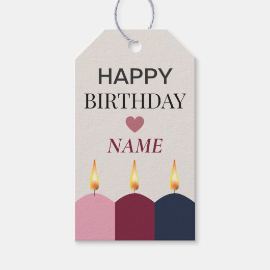 Personalised Happy Birthday Party Treat Wish Geschenkanhänger (Vorderseite)