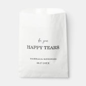 Personalised Happy Tears Wedding Confetti Favours Geschenktütchen (Vorderseite)
