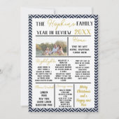 Personalised Holiday Keepsake Card Year in Review Einladung (Vorderseite)
