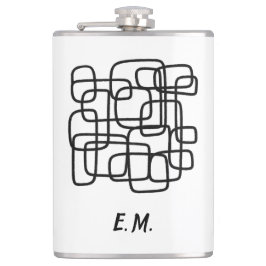 Personalised Initial Minimalist Abstract Line Art  Flachmann