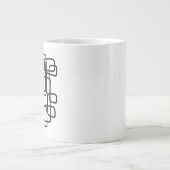 Personalised Initial Minimalist Abstract Line Art  Jumbo-Tasse (Vorderseite)