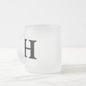 Personalised Initial Mug – Custom Letter Coffee  Mattglastasse (Vorderseite Links)