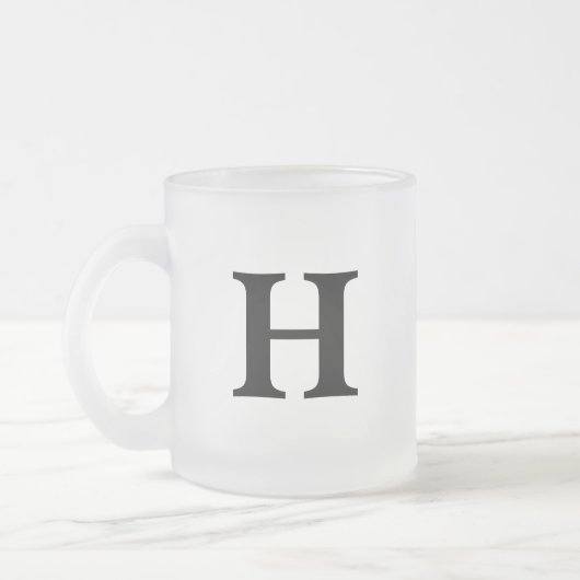 Personalised Initial Mug – Custom Letter Coffee  Mattglastasse (Links)