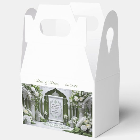 Personalised Islamic Wedding Favor Box. Geschenkschachtel (Offen)