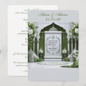 Personalised Islamic Wedding Invitation Einladung (Vorne/Hinten)