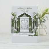Personalised Islamic Wedding Invitation Einladung (Stehend Vorderseite)