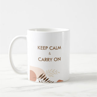 Personalised Keep Calm & Carry On Modern Chic  Kaffeetasse