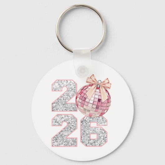 Personalised Keychain-Happy New Year 2026 Schlüsselanhänger (Vorderseite)