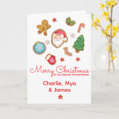 Personalised Kids’ Christmas Card | Cute Festive D Karte (Gelbe Blume)