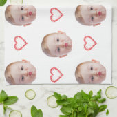Personalised Kitchen Decor Any Face Family Friends Geschirrtuch (Gefaltet)