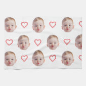 Personalised Kitchen Decor Any Face Family Friends Geschirrtuch (Horizontal)