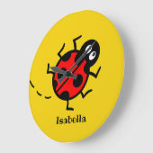Personalised Ladybird Pattern Wallclock Große Wanduhr (Winkel)