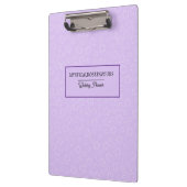 Personalised Lilac Blossom Clipboard Klemmbrett (Links)