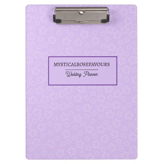 Personalised Lilac Blossom Clipboard Klemmbrett (Vorderseite)