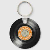 personalised LP vinyl record with name Schlüsselanhänger (Rückseite)
