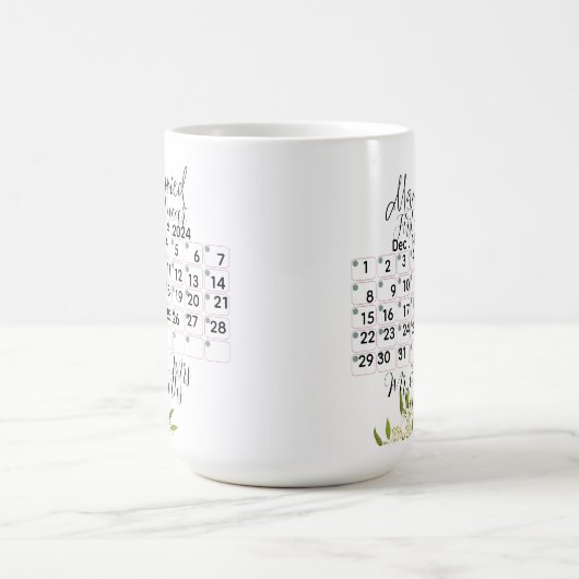 Personalised Married Calendar Date 1th anniversary Kaffeetasse (Mittel)