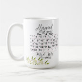 Personalised Married Calendar Date 1th anniversary Kaffeetasse (Links)