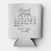 Personalised Married Calendar Date Ceramic Dosenkühler (Vorderseite)