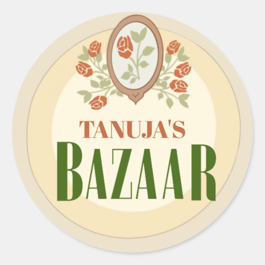 Personalised Mendhi Stickers |Henna Night Stickers (Vorderseite)