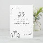 Personalised Minimalist New Home Card Karte (Stehend Vorderseite)