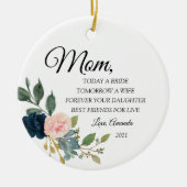 Personalised Mother of the Bride Ceramic Ornament (Vorne)