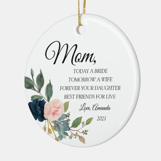 Personalised Mother of the Bride Ceramic Ornament (Links)