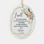 Personalised Mother of the Groom Floral Gift Keramik Ornament (Rechts)