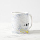 Personalised Mug Gold Veining Effect Custom Mug  Kaffeetasse (VorderseiteRechts)