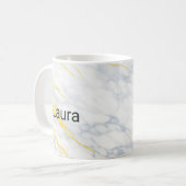 Personalised Mug Gold Veining Effect Custom Mug  Kaffeetasse (Vorderseite Links)