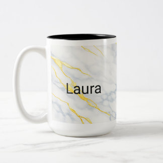 Personalised Mug Gold Veining Effect Custom Mug  Zweifarbige Tasse