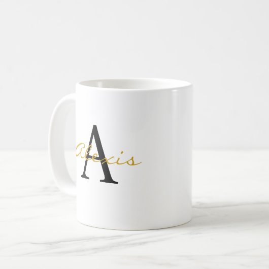 Personalised Mug | Initial and Name Mug | Custom  Kaffeetasse (Vorderseite Links)