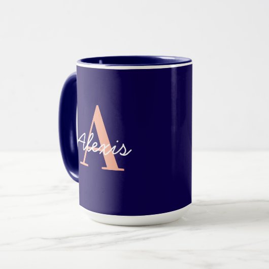 Personalised Mug | Initial and Name Mug | Custom Tasse (Vorderseite Links)
