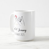 Personalised mug to celebrate Valentine's Day. Kaffeetasse (Vorderseite Links)