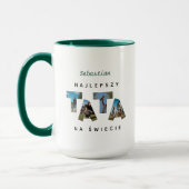 Personalised NAJLEPSZY TATA NA ŚWIECIE Große Tasse (Links)