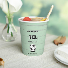 Personalised Name & Age Soccer Football  Pappbecher