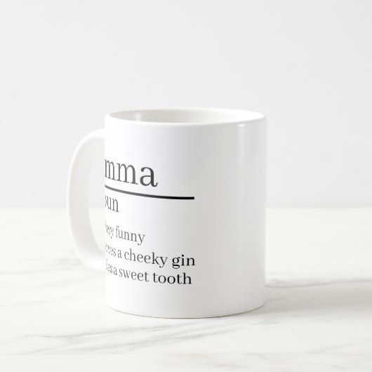 Personalised Name Definition Gifts Ideas Presents  Kaffeetasse (Vorderseite Links)