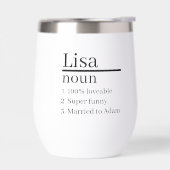 Personalised Name Definition Thermos Travel Cup (Links)