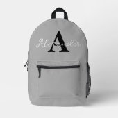 Personalised Name Initial Backpack Bedruckter Rucksack (Vorderseite)