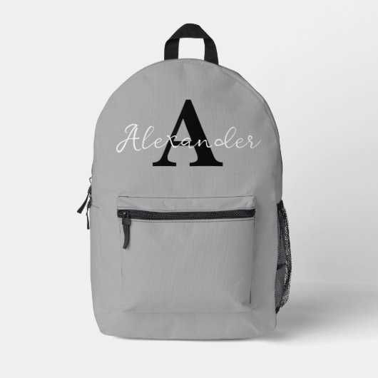 Personalised Name Initial Backpack Bedruckter Rucksack (Vorderseite)