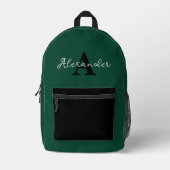 Personalised Name Initial Backpack for kids  Bedruckter Rucksack (Vorderseite)
