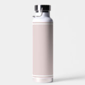 Personalised Name Pink & White Water Bottle. Trinkflasche (Rechts)