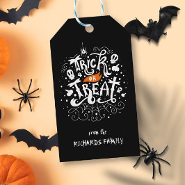 Personalised Name Trick or Treat Halloween Geschenkanhänger